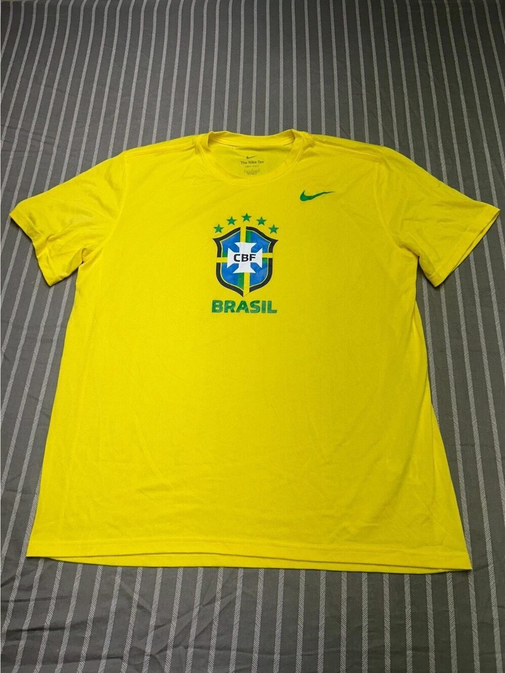Nike Dri-Fit Brasil Soccer Shirt, Mens Team T Shirt Large